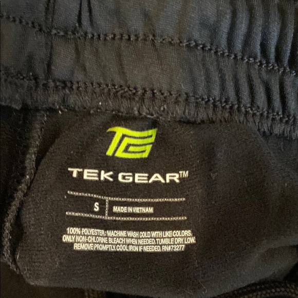 Tek Gear Black and Gray Track Pants with Elastic Waistband - Picture 2 of 4